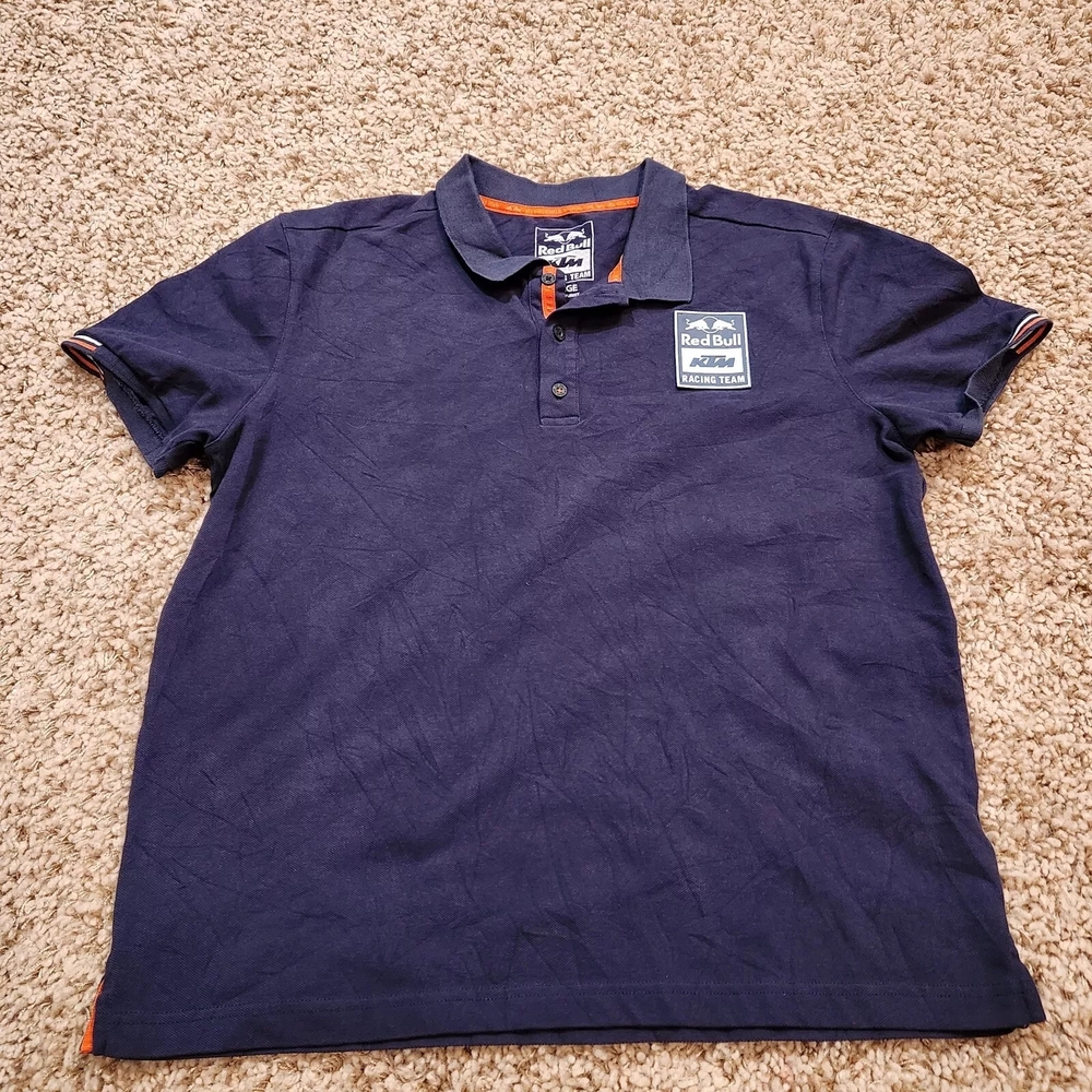 Classic Blue Polo Shirt with Accent Trim